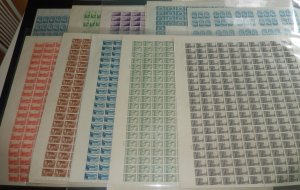 MALACK 752 - 771 COMPLETE SET OF FARLY SHEETS, F/VF ..MORE.. w8433