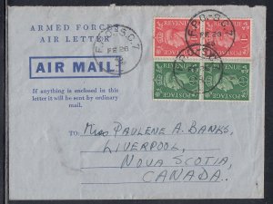 Great Britain - Feb 26, 1945 F.P.O. S.C.7 Forces Cover to Canada
