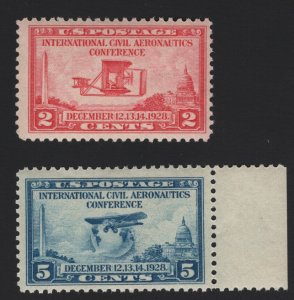 United States MINT Scott 649-50  F-VF  MNH  #P17  - BARNEYS