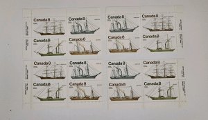 Canada 1975 Costal Vessels  #673a MS Of Plate #1 Blocks MNH
