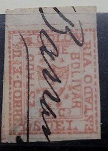 O) 1866 COLOMBIA,  BOLIVAR, ORIGINALLY A STATE,  DEPARMENT OF THE REPUBLIC OF CO