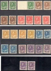 Canada #104 to 122 Mint NH Admiral Collection + varieties--95 Stamps C$22,500.0