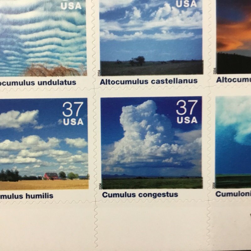 3878   Cloudscapes   Cloud Formation   37c MInt Sheet of 20    $5.55 face