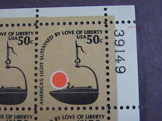 U.S.# 1608-MINT/NH--SHINY GUM--UR- PLATE # BLOCK 4-AMERICANA SERIES-1979