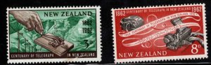 New Zealand Scott 356-357 MH* Telegraph stamp set