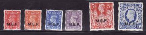 Great Britain MEF-Sc#10-15- id9-unused  hinged KGVI set-1943-47-