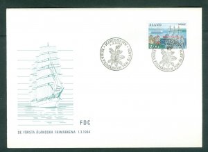 Aland. FDC 1984. Sail ship  Pommern . Sc.# 23