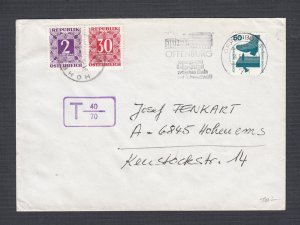 AUSTRIA 1975/8 POSTAGE DUES ON TWO COVERS OFFENBURG & VIENNA TO HOHENEMS