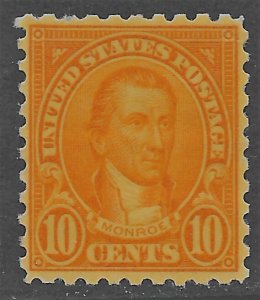 US 1925 Sc. 591 Very Light H, if at all, short perf @ top left, Cat. Val. $40.00