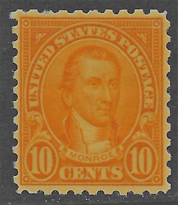 US 1925 Sc. 591 Very Light H, if at all, short perf @ top left, Cat. Val. $40.00