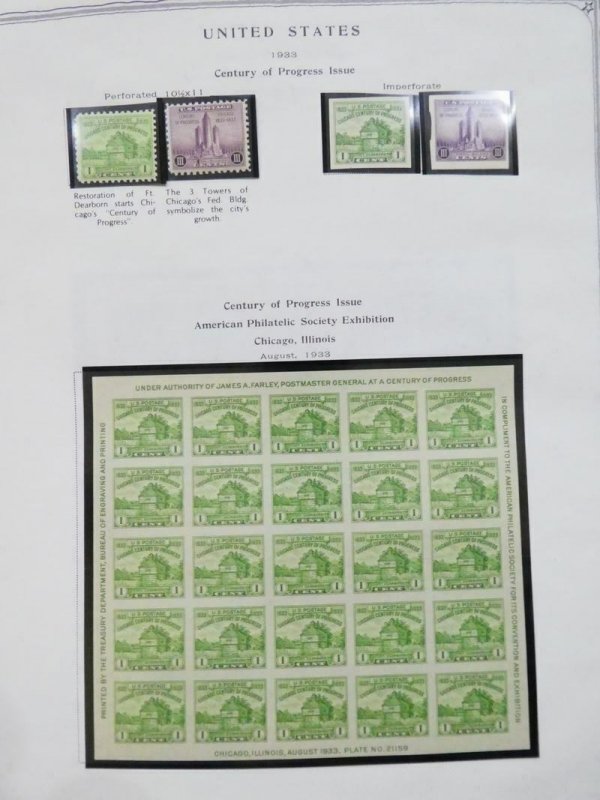 EDW1949SELL : USA Nice, all Mint Starter collection on pages between 1909-1961.