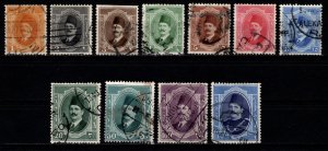 Egypt 1923 King Fuad Def., Part Set incl. £E1 [Used]