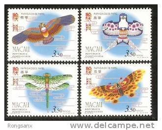 1996 Macau/Macao PAPER KITES 4V STAMP