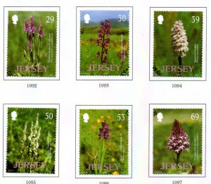 Jersey  Sc 1078-83 2003 Wild Orchids stamp set used