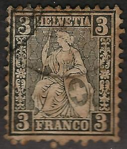 Switzerland #42 Used F-VF hr & toning  ....Chance to bid on a real Bargain!