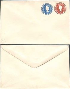 ESCP888 2d Brown and 1d Blue Tudor Rose Design Stamped to Order Envelope Superb