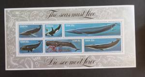  South West Africa SWA 1980 Whales MS344 Miniature sheet MNH UM unmounted min