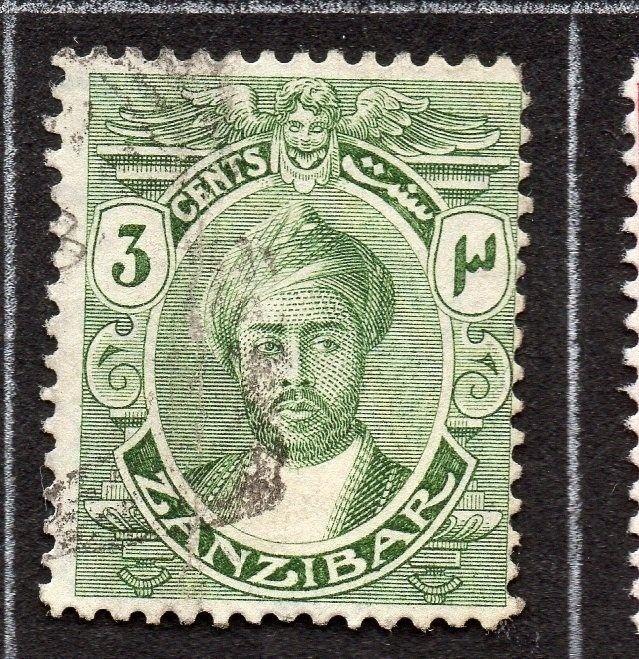 Zanzibar 1913 Sultan Early Issue Fine Used 3c. 242255