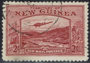 NEW GUINEA 1939 BULOLO AIRMAIL 2/- USED