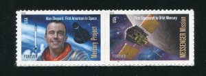 4528a Space Firsts, Projects Messenger, Mercury Forever Stamp Pair MNH 2011