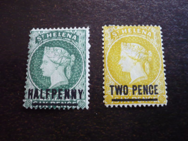 Stamps - St. Helena - Scott# 34,36 - Mint Hinged Part Set of 2 Stamps