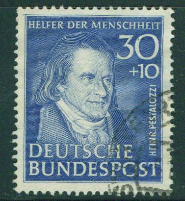 Germany Scott B323 used 1951 Pestalozzi stamp CV$100