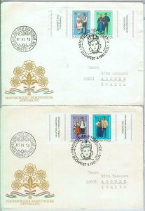 82053 - HUNGARY - Postal History - Set of 2 FDC COVERS  1981 Ethnic costumes