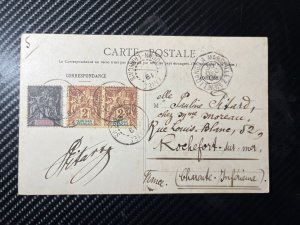 1961 French Sudan RPPC Postcard Cover Kayes to Rochefort France