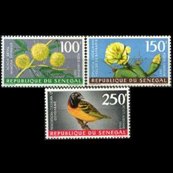 SENEGAL 1967 - Scott# C53-5 Flowers and Birds 100-250f NH