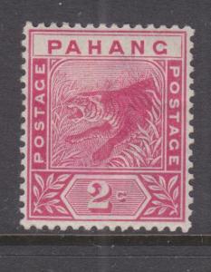 PAHANG, MALAYSIA, 1891 Tiger 2c. Rose, lhm.