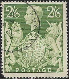 1942 Great Britain   King George VI & Royal Arms  SC# 249A  Used