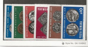 Romania Sc 2168-73 MNH Set of 1968 - History of Ancient Coins