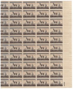 #1078 – 1956 3¢ Pronghorn Antelope – MNH OG Sheet