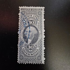 R52c Used 30cent Revenue stamp in F-NG condition SCV 7.00