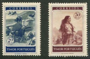 Portuguese Timor SC# 256-7 Craftsman and Timor Woman MH