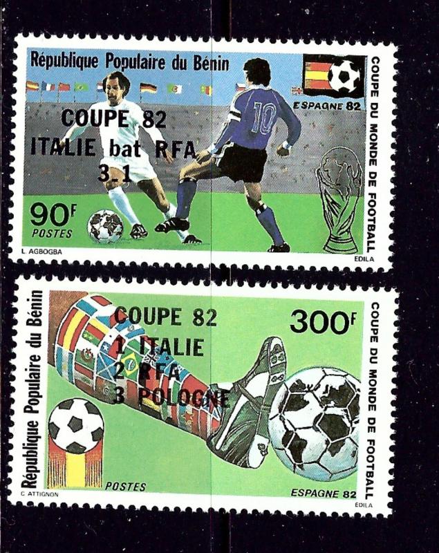 Benin 523-24 MNH 1982 Soccer (overprints)