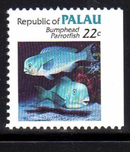 PALAU  #76  1985  BUMPHEAD PARROTFISH  MINT  VF NH  O.G BOOKLET SINGLE  c