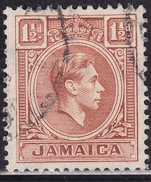 Jamaica 118 USED 1938 King George VI 1½d