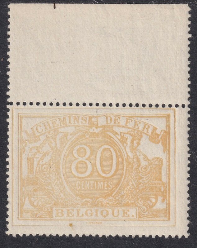 Sc# Q13 Belgium Parcel Post and Railway Stamp 80¢ MNH CV $75.00 mh MNH?