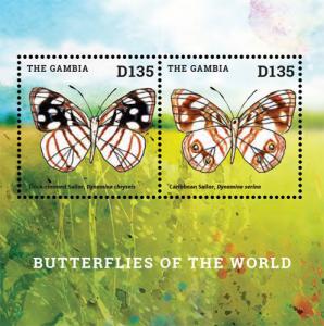 Gambia 2014 - Butterflies - Souvenir stamp sheet - Scott #3552 - MNH