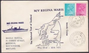 GB SCOTLAND 1971 ERISKAY cds on Regina Maris ship cover.....................X959 
