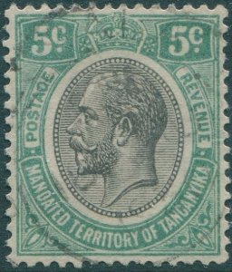 Tanganyika 1927 SG93 5c black and green KGV FU