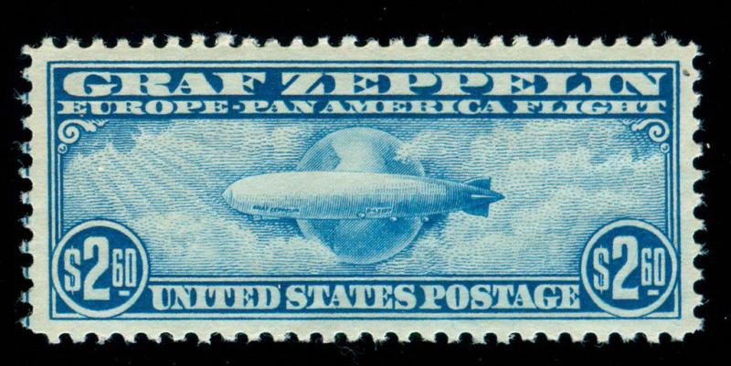 MOMEN: US STAMPS #C15 GRAF ZEPPELIN MINT OG NH XF+ PF CERT