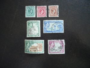 Stamps - Jamaica - Scott# 116-119, 121-123 - Used Part Set of 7 Stamps