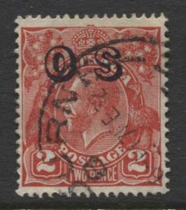 Australia - Scott O8 - KGV Head -1932 - VFU - Wmk 228 -Overprint OS-  2p Stamp