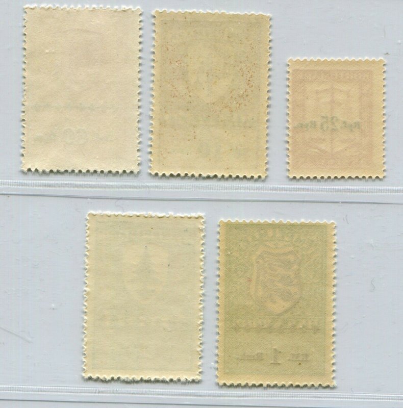 ESTONIA 3rd REICH GERMAN OCCUPATION LOVELY OVPT REVENUE STAMPS PERFECT MNH/MNG