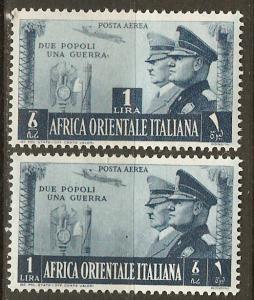 Italian East Africa C18-19 SAS A21, PA20 MLH VF 1941 SCV $155.00