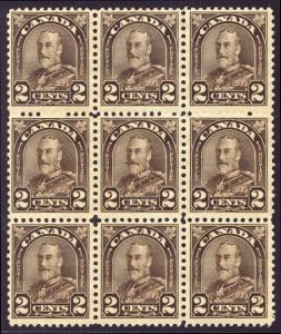 CANADA #166i (Uni) Mint NH - 1931 2c Dk Brown w/ Ext. Moustache