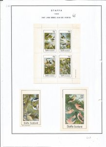 STAFFA - 1982 - Birds - Sheets - Mint Light Hinged - Private Issue