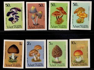 Unified Viet Nam Scott 1323-1330 Unused NGAI Imperforate Mushroom set